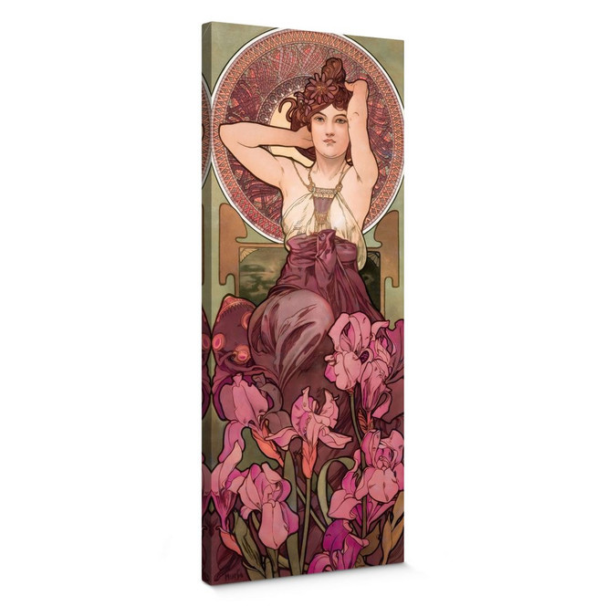 Leinwandbild Mucha - Edelsteine: Amethyst