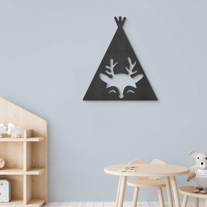 MDF - Holzdeko - Tipi - Reh