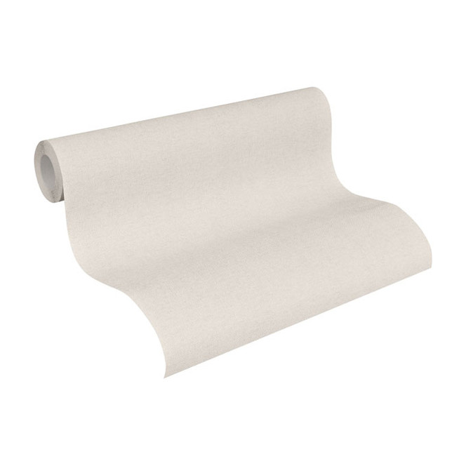 Strukturtapete in Textiloptik Weiss Creme – Einfarbige Vliestapete dezent modern
