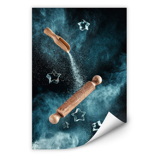 Wallprint Belenko - Kitchen mess: Star shaped Cookies