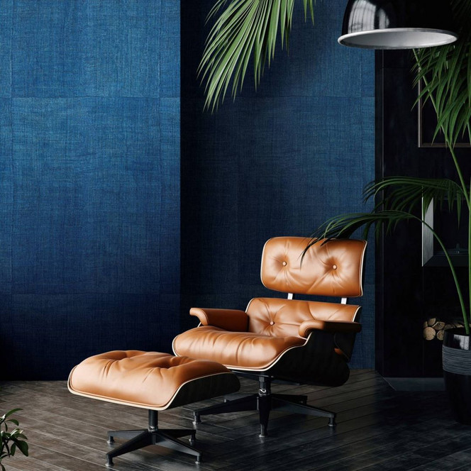 Fototapete mit Fliesen Weboptik, Blau Struktur 3.40 x 2.12 m