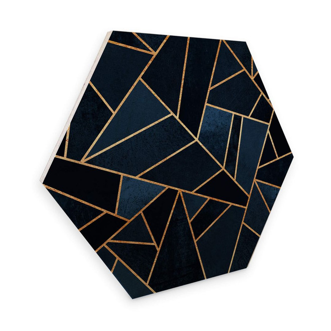 Hexagon - Holz Birke-Furnier Fredriksson - Stein des Ozeans