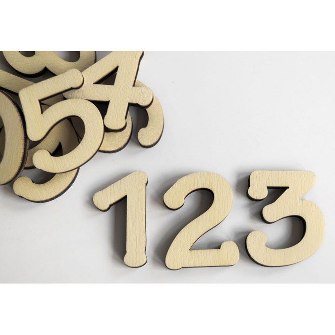Holzbuchstaben Zahlenset - Tekton