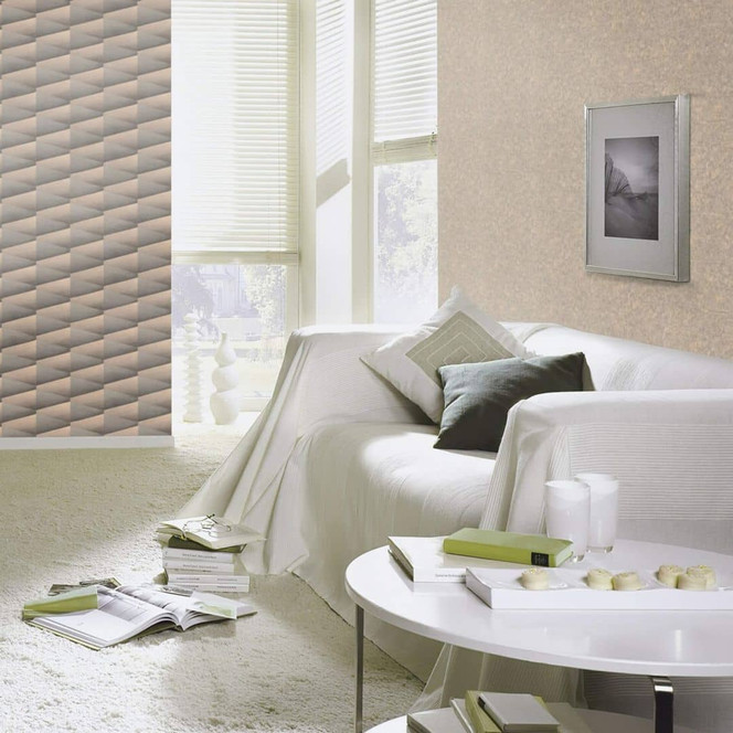 Rasch Vliestapete, Mustertapete Composition greige