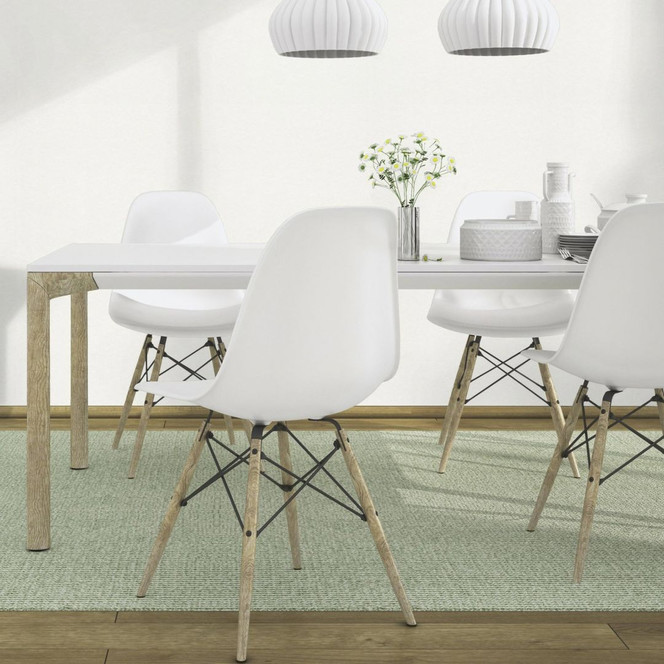 Unitapete, Vliestapete mit Struktur Bauhaus weiss