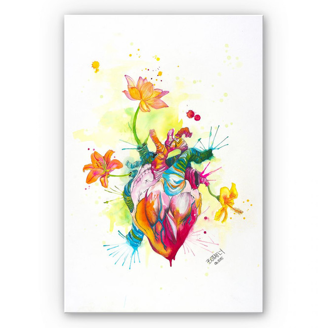 Wandbild Buttafly - Nature Beating Heart