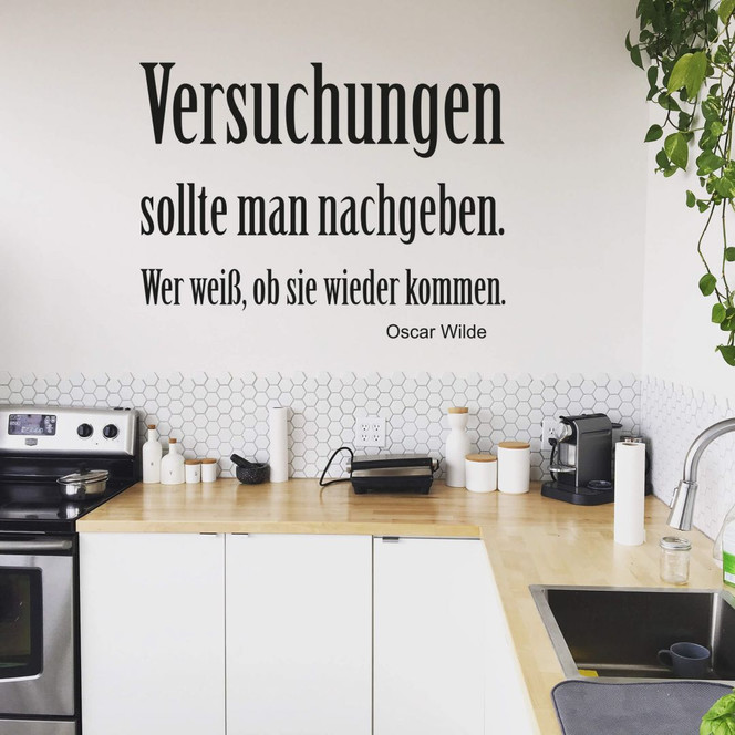 Wandtattoo Versuchungen sollte man nachgeben...