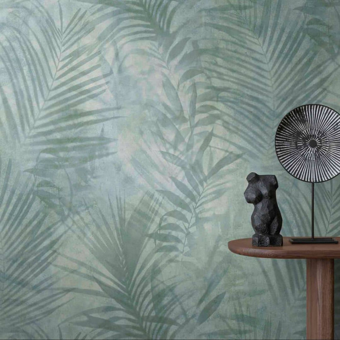 A.S. Création Vliestapete Neue Bude 2.0 Tropical Concret Palmentapete in Dschungel Optik grau, grün