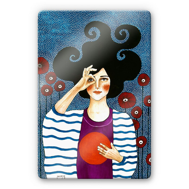 Glasbild Hülya - Moment des Trostes