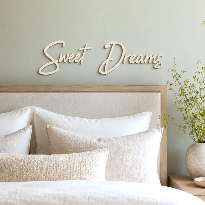 Holz-Deko 3D Schriftzug Sweet Dreams - Pappel