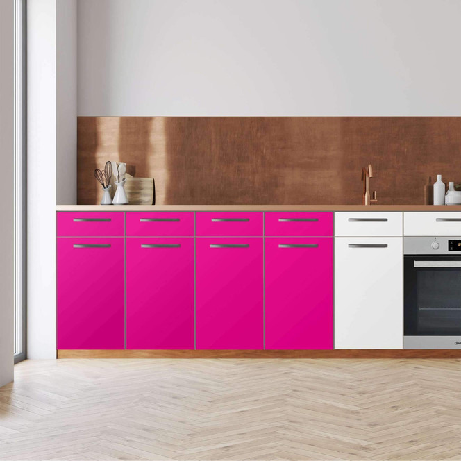 Küchenfolie - Unterschrank 160cm Breite - Pink Dark