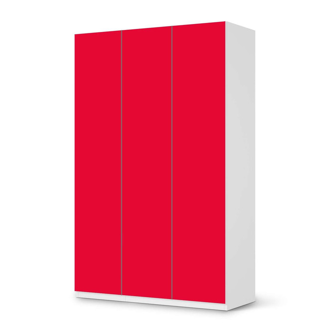 Möbelfolie IKEA Pax Schrank 236cm Höhe - 3 Türen - Rot Light- Bild 1