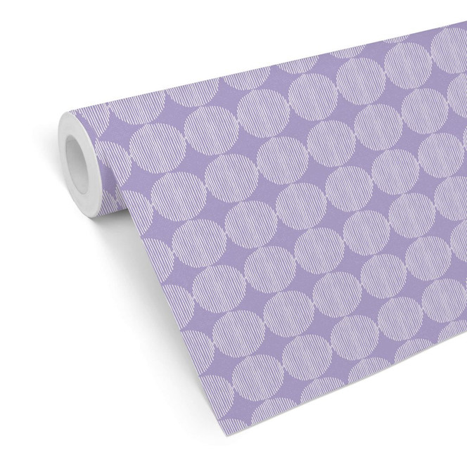 Mustertapete - abstrakte Kreise 02 - violett