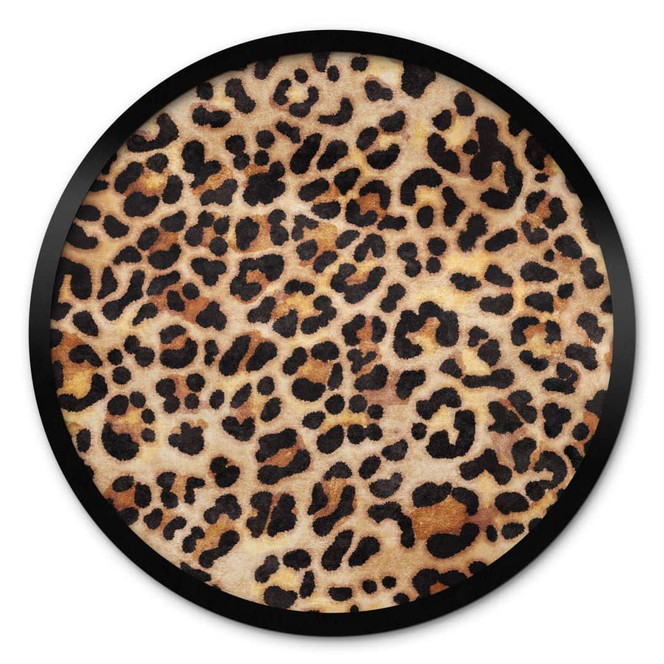 Poster Wilder Leopard - Animal Print - Tunaboylu - Rund