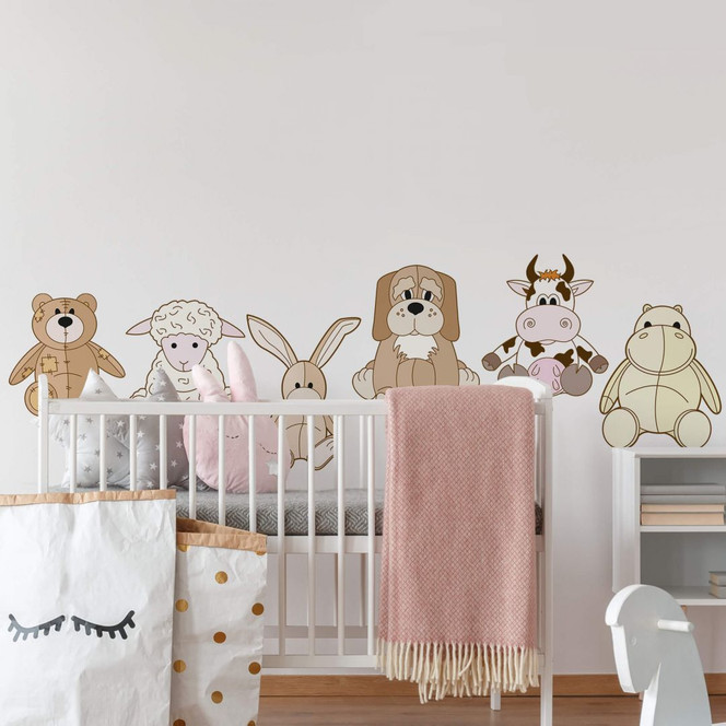 Wandsticker Kuscheltierzoo