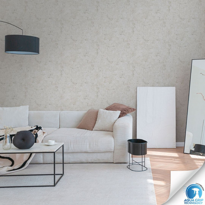 Beton-Optik Tapete Hellgrau - Industrial Style Vliestapete - Tapezieren ohne Kleister