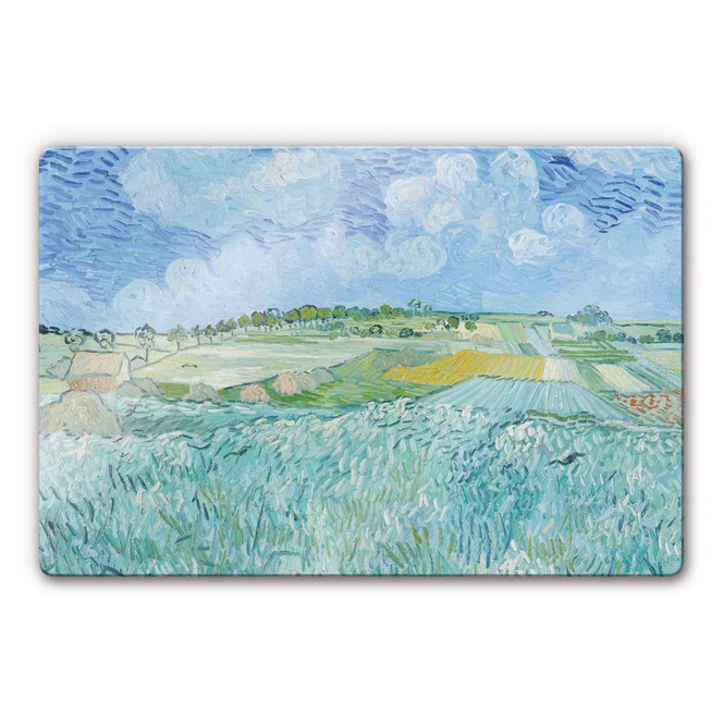 Glasbild van Gogh - Die Ebene bei Auvers