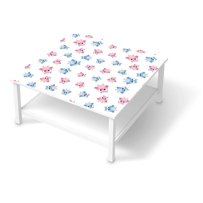 Klebefolie IKEA Hemnes Tisch 90x90cm - Eulenparty- Bild 1