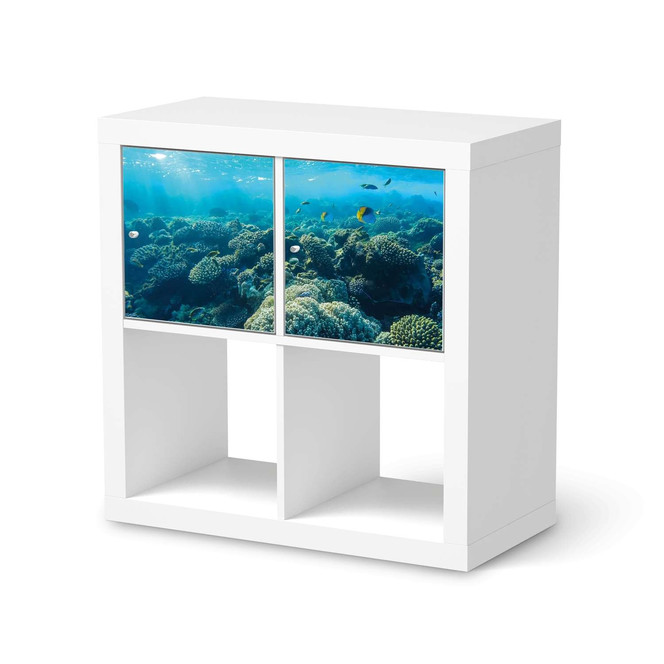 Möbel Klebefolie IKEA Expedit Regal 2 Türen (quer) - Underwater World- Bild 1