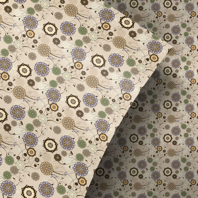 Möbelfolie, Dekofolie - abwischbar - Retro Flowers