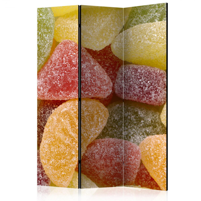 Paravent, Raumteiler freistehend, Trennwand - Leckere Fruchtgummis