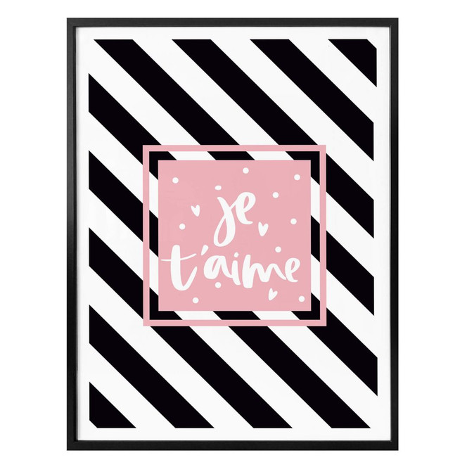 Poster Je t'aime retro