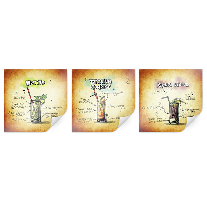 Poster Longdrinks Set 01 (3-teilig)