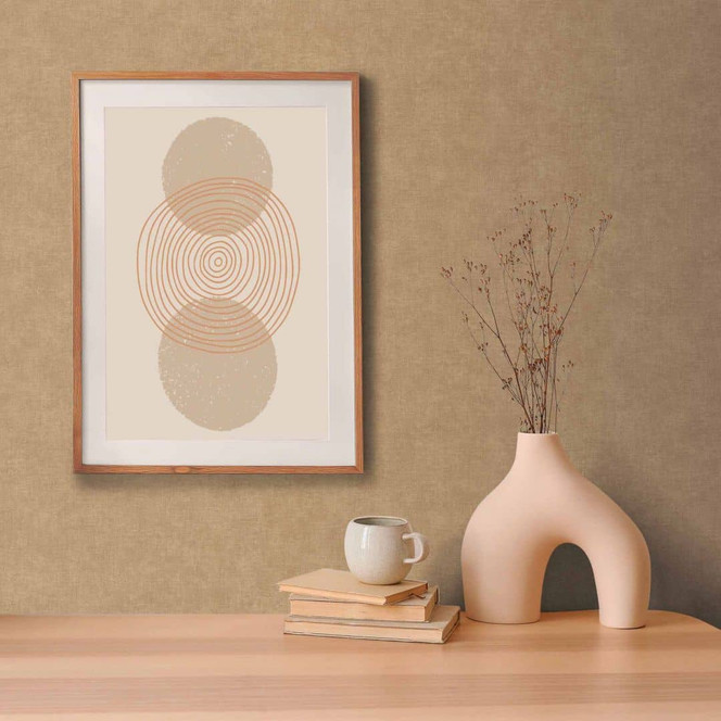 Sackleinen-Strukturtapete Natürliches Braun - Vliestapete Gemütlich