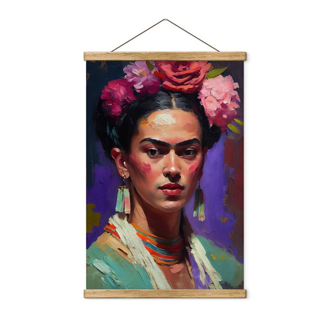 Stoffbild Treechild - Portrait von Frida Kahlo