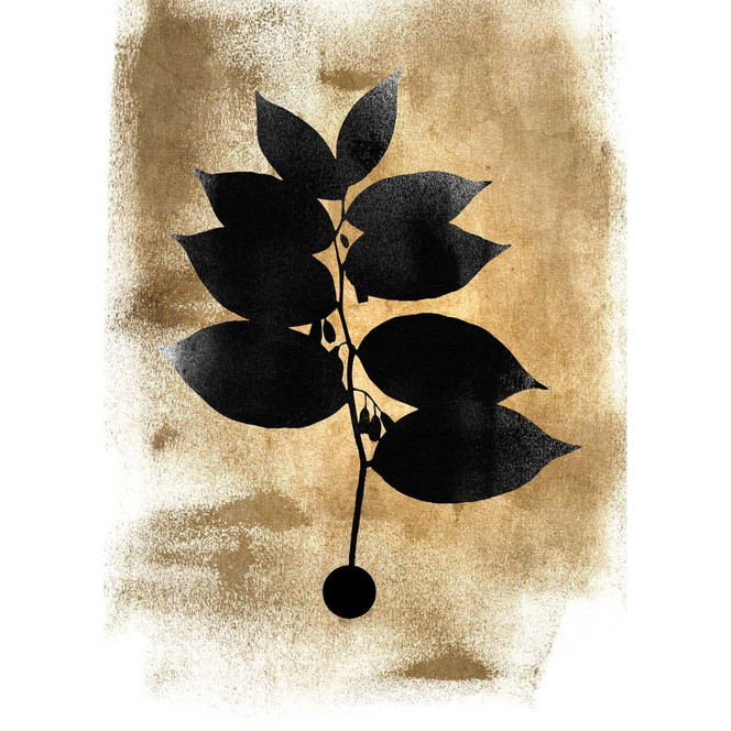 Livingwalls Fototapete ARTist Dark Leafs abstrakte Kunst gold, schwarz, weiss - Bild 1