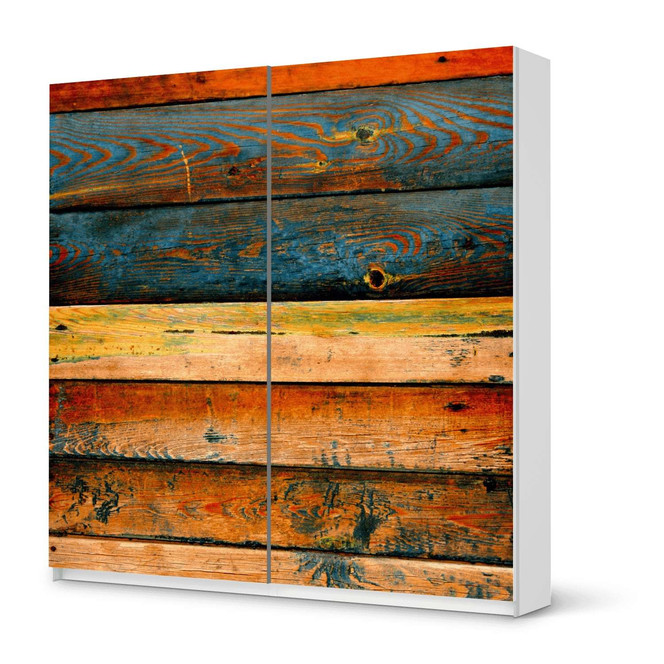 Möbel Klebefolie IKEA Pax Schrank 201cm Höhe - Schiebetür - Wooden- Bild 1