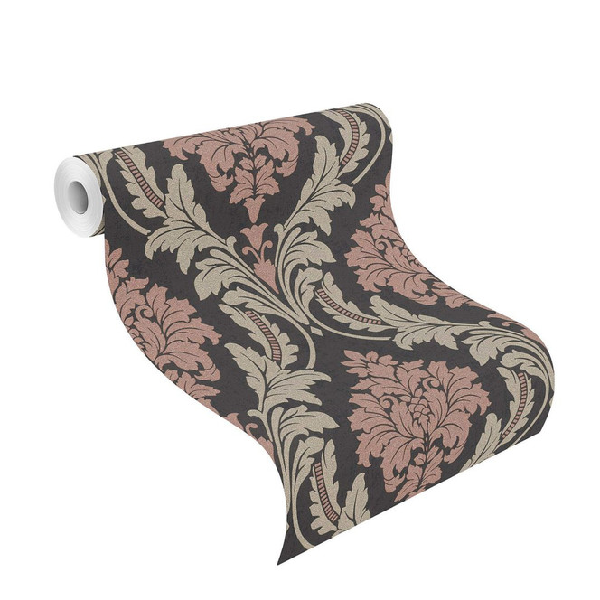 Rasch Vliestapete Glam anthrazit, altrosa, beige