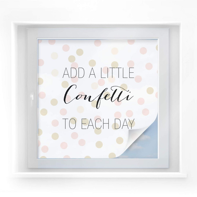 Sichtschutzfolie Confetti & Cream - Add a little confetti