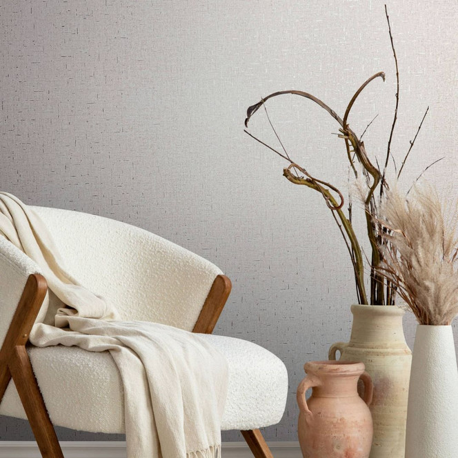 Vliestapete in leicht glänzender Struktur grau Uni