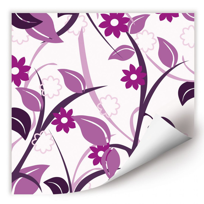 Wallprint Blumengarten rosa