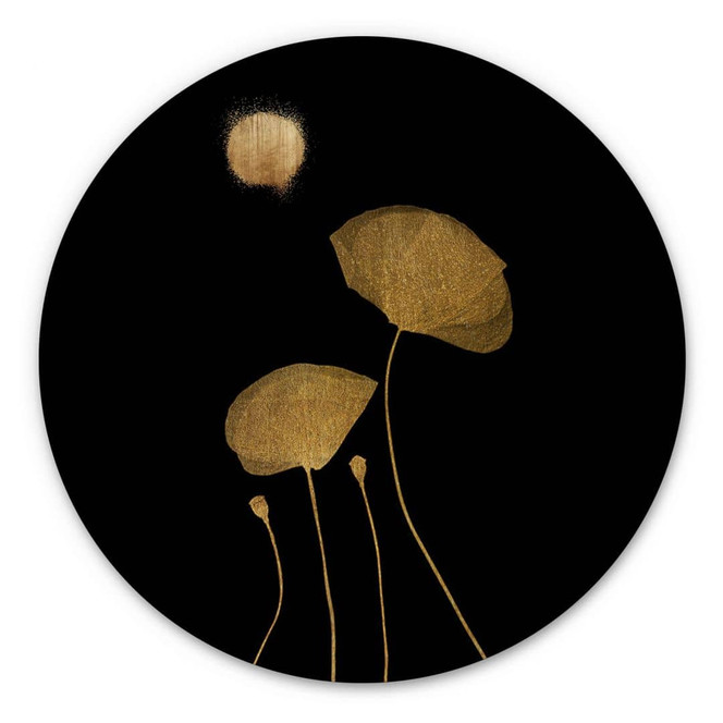 Alu-Dibond Kubistika - Mondschein Tänzer - Rund