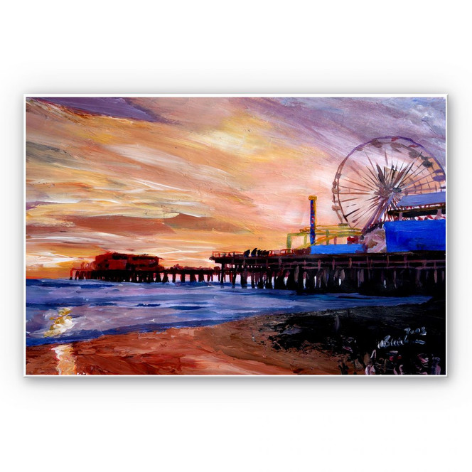 Hartschaumbild Bleichner - Santa Monica Pier