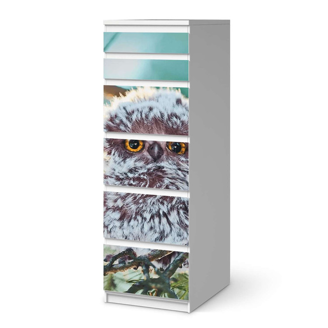 Klebefolie IKEA Malm Kommode 6 Schubladen (schmal) - Wuschel- Bild 1