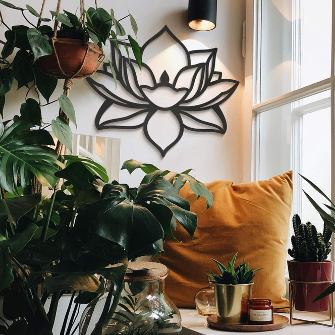 MDF - Holzdeko Lotusblume