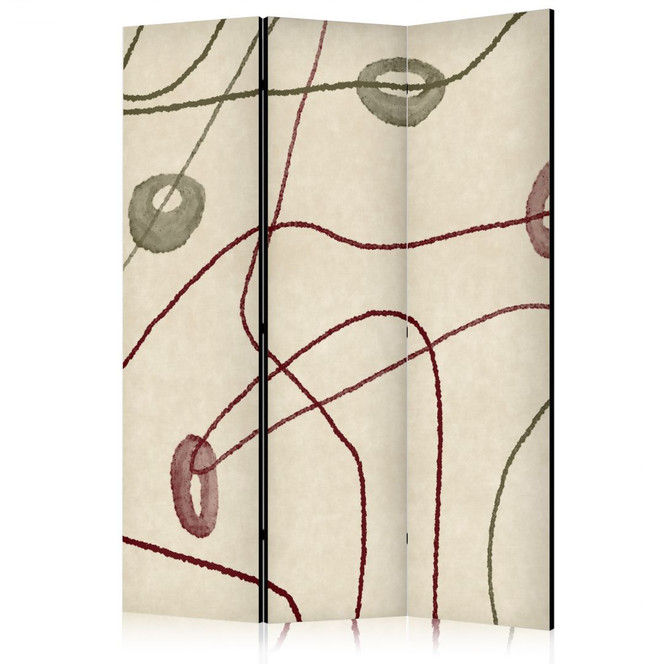 Paravent, Raumteiler freistehend, Trennwand - Labyrinth of Beads - Abstract Minimalism
