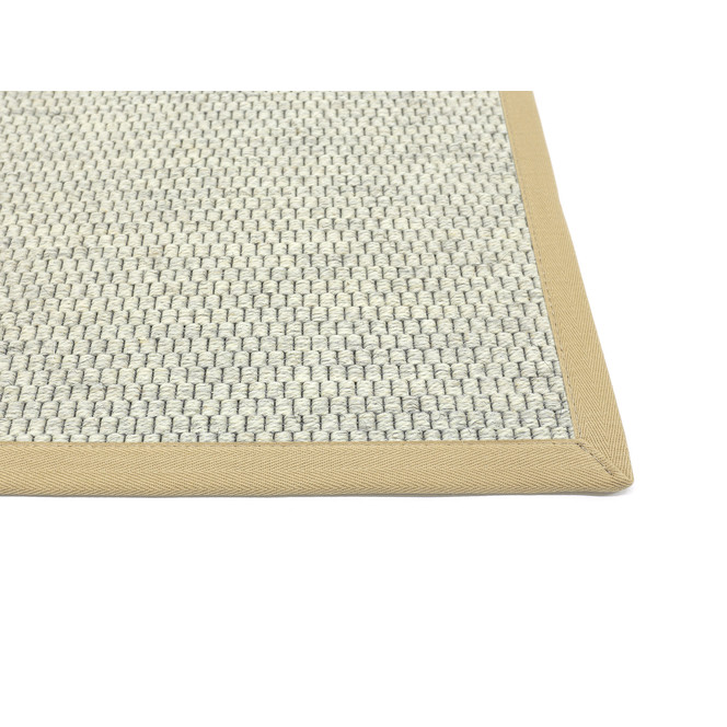 Saba Wollweb 3cm Bordürenteppich Wunschmass in Nature