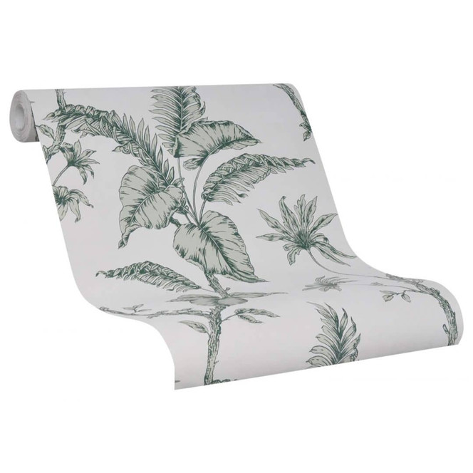 Vliestapete Floral Natur in Greige