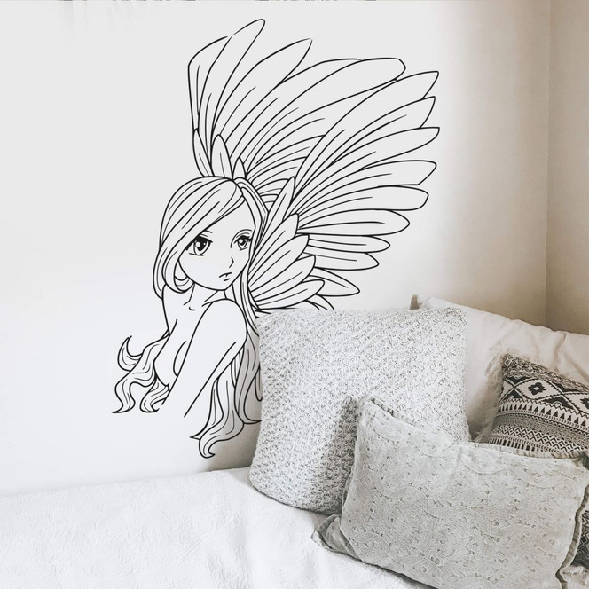 Wandtattoo Elfe Mangastil