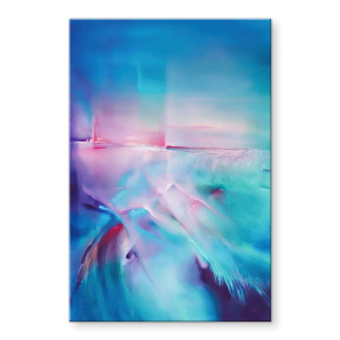 Acrylglasbild Polarlicht in Türkis und Lila - Schmucker