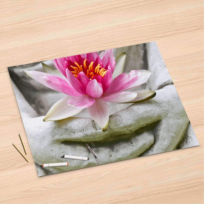 Folienbogen (120x80cm) - Flower Buddha- Bild 1