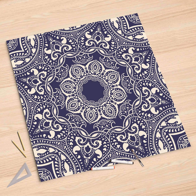 Folienbogen (90x90cm) - Blue Mandala- Bild 1