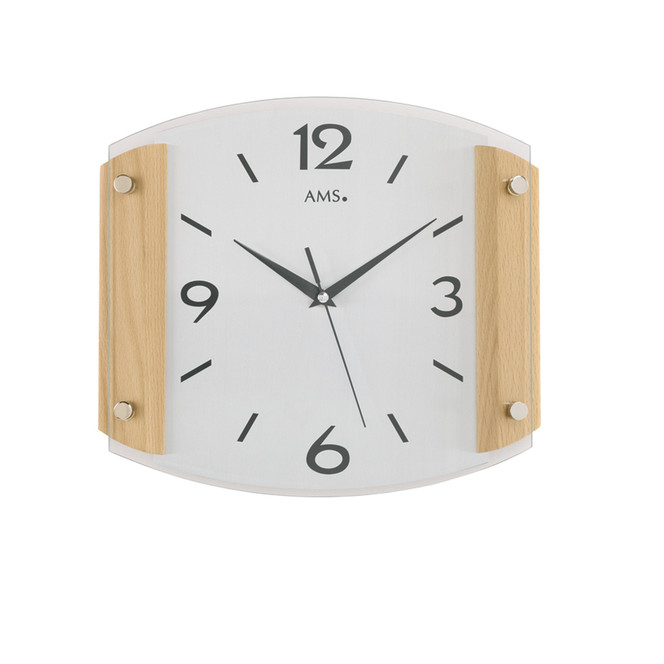 Funkwanduhr Buche Massivholz