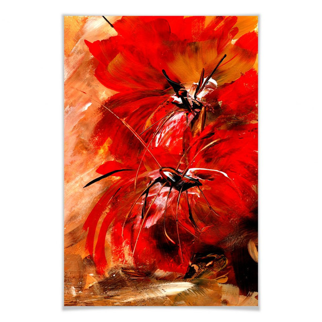 Poster Niksic - Feuerblumen