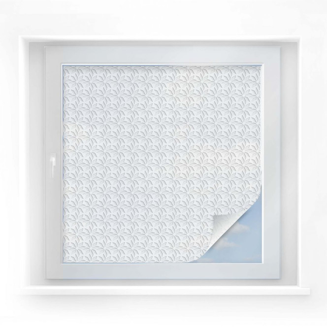 Sichtschutzfolie Frozen Flowers - quadratisch