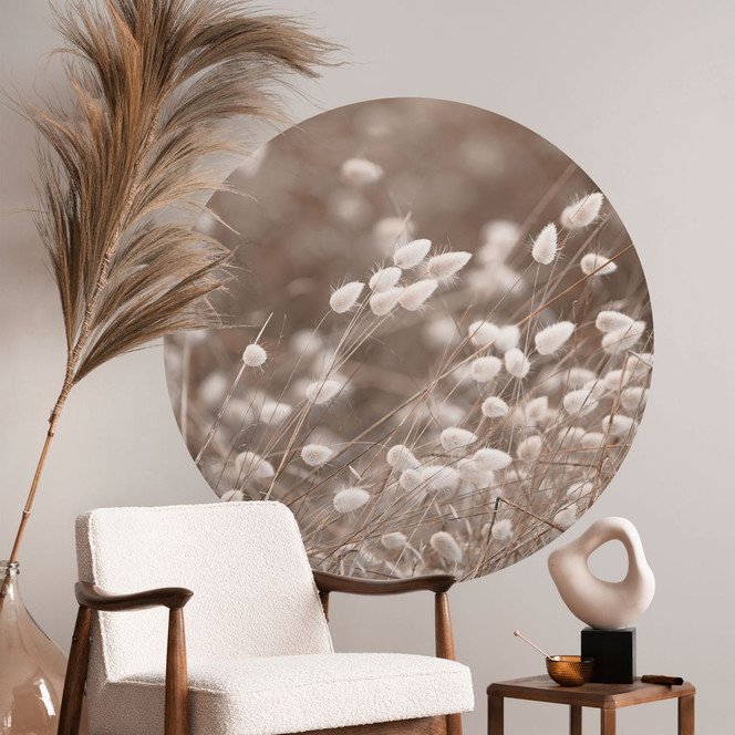 Wandtattoo Zarte Gräser im Herbstlicht - Collins - Rund